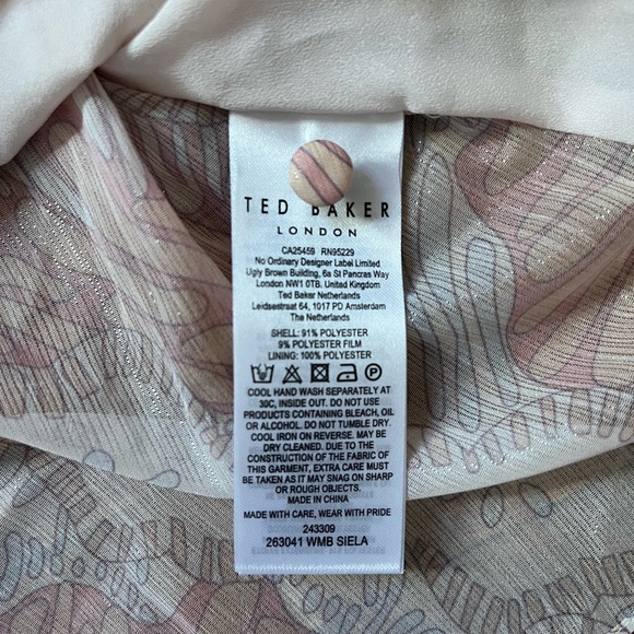 Ted Baker Siela Abstract Print Ruffle Blouse | Size 1 - Picture 9 of 9